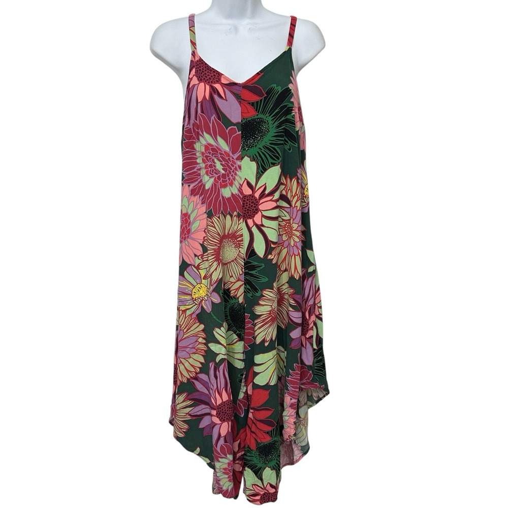 Prelude Floral Print Wide Leg Jumpsuit Romper Women's Size Medium‎